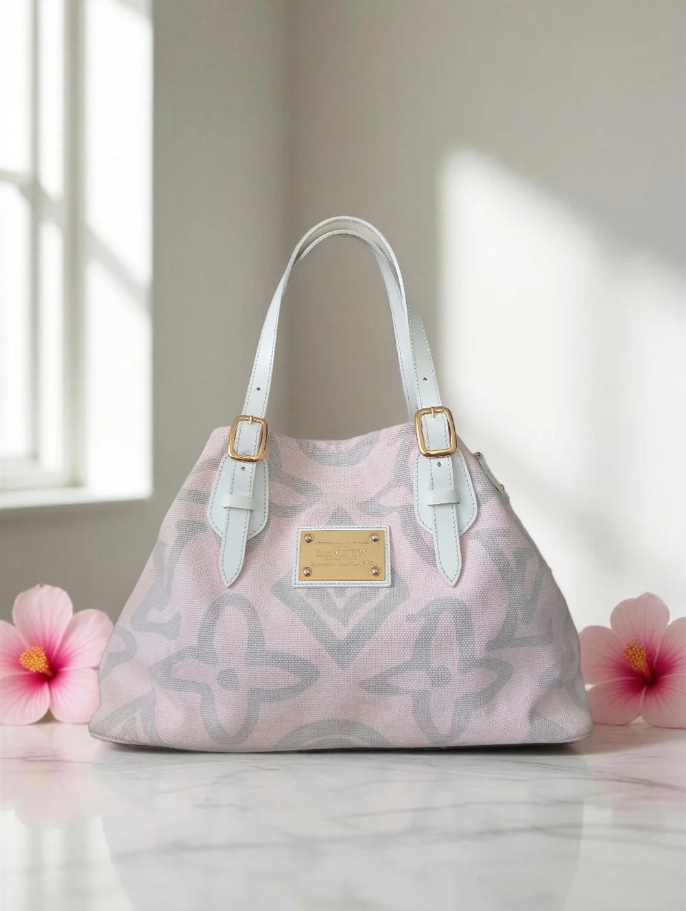 Louis Vuitton Tahitienne Cabas PM Pink Y2K Vintage Limited Edition Tote ✨ EUC - Picture 3 of 16